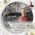 Always With You Memorial Ceramic Dish With Cardinal Birds - Personalized Custom Jewelry Dish, Ceramic Dish, Round Shape - HME157_RCRF