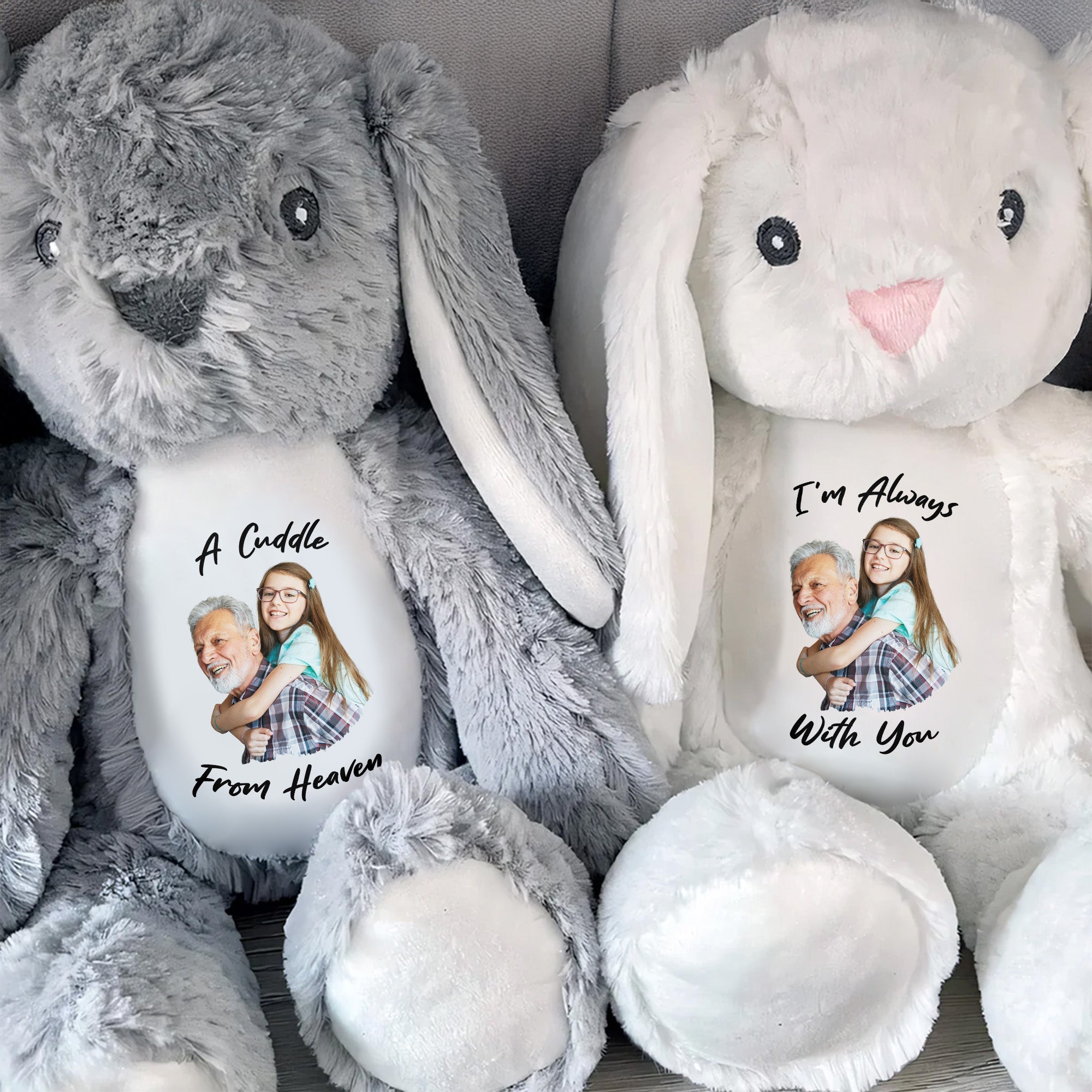 A Cuddle From Heaven, Stuffed Bunny - Personalized Stuffed Bunny - HME175_BUN