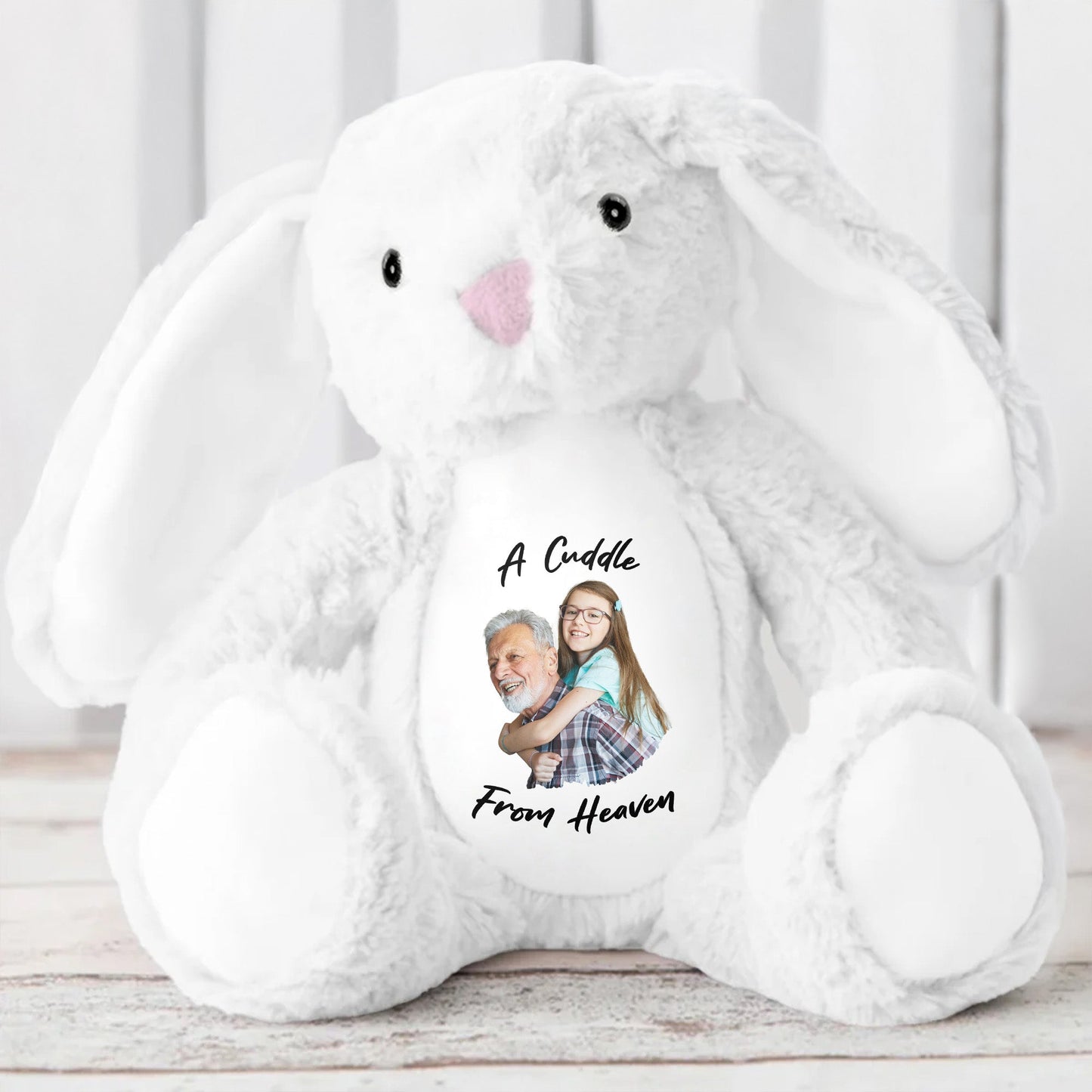 A Cuddle From Heaven, Stuffed Bunny - Personalized Stuffed Bunny - HME175_BUN