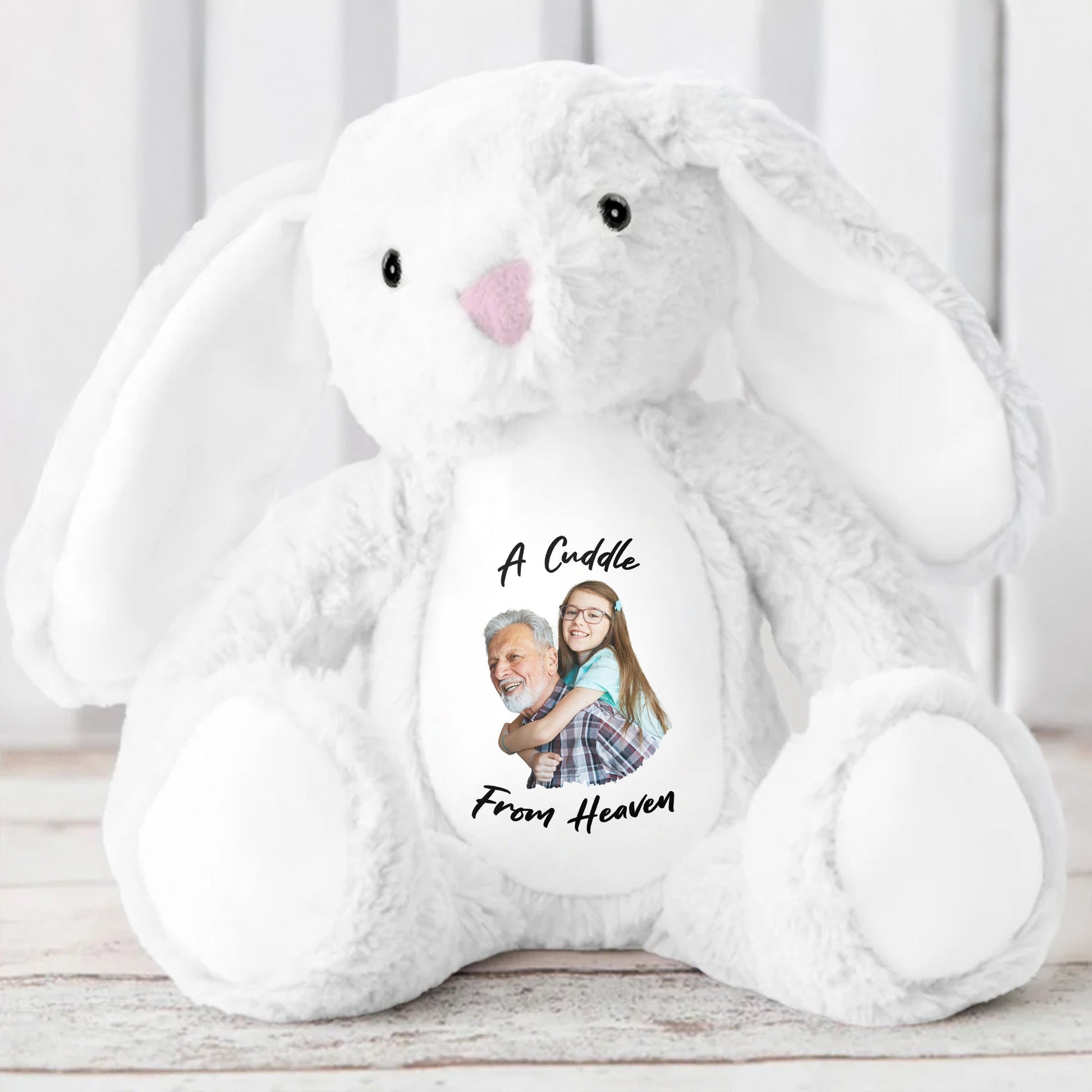 A Cuddle From Heaven, Stuffed Bunny - Personalized Stuffed Bunny - HME175_BUN