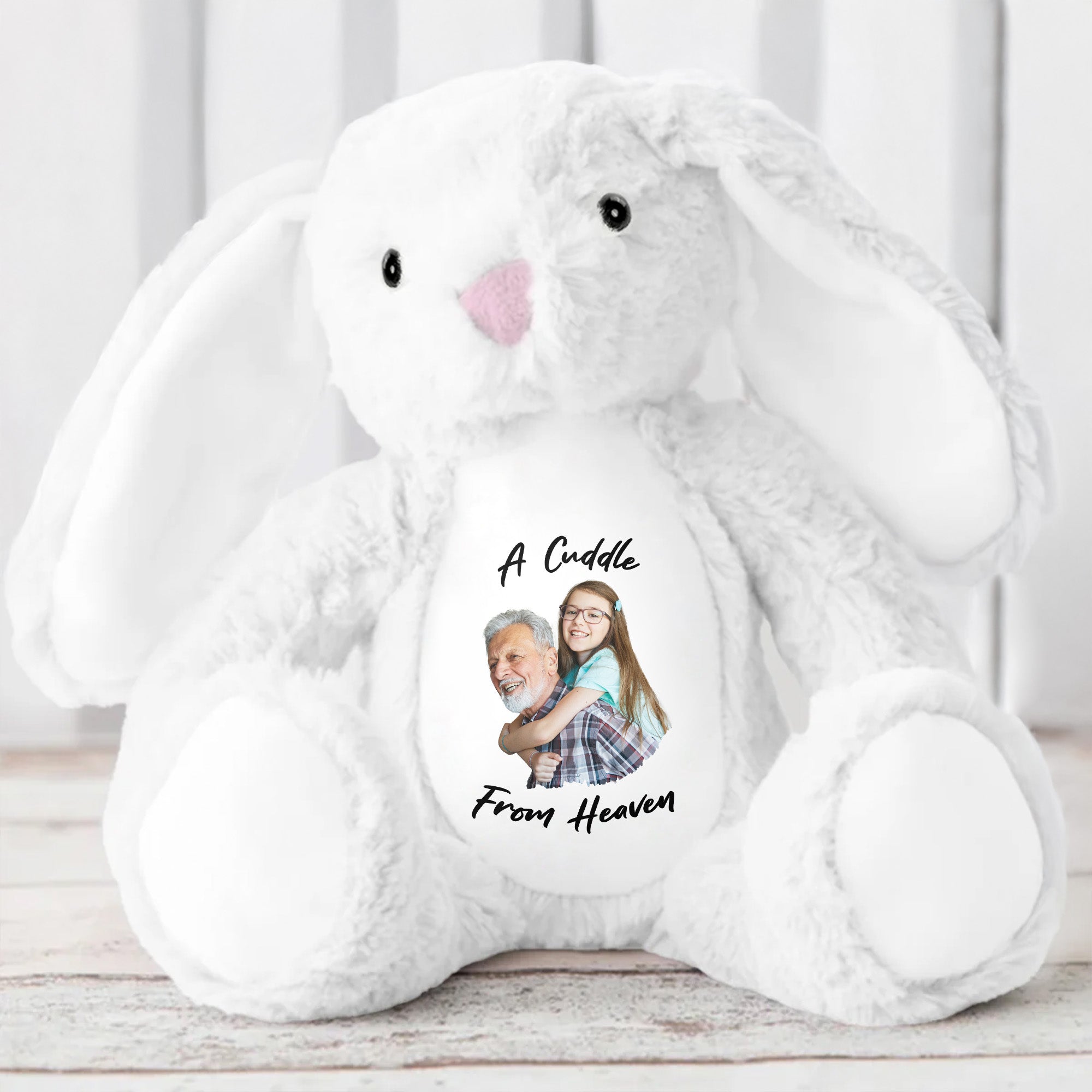 A Cuddle From Heaven, Stuffed Bunny - Personalized Stuffed Bunny - HME175_BUN