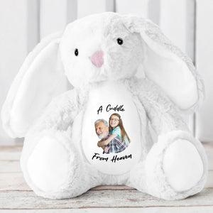 A Cuddle From Heaven, Stuffed Bunny - Personalized Stuffed Bunny - HME175_BUN
