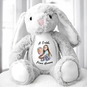 A Cuddle From Heaven, Stuffed Bunny - Personalized Stuffed Bunny - HME175_BUN