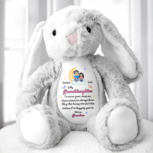 To My Granddaughter, I'm Never Gone, Always Near, Stuffed Bunny - Personalized Stuffed Bunny - HME183_BUN