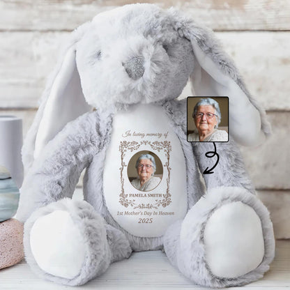 1st Mother's Day In Heaven 2025, Stuffed Bunny - Personalized Stuffed Bunny - HME221_BUN