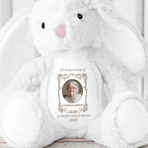 1st Mother's Day In Heaven 2025, Stuffed Bunny - Personalized Stuffed Bunny - HME221_BUN