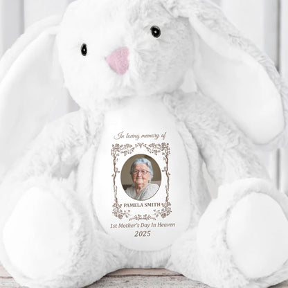 1st Mother's Day In Heaven 2025, Stuffed Bunny - Personalized Stuffed Bunny - HME221_BUN
