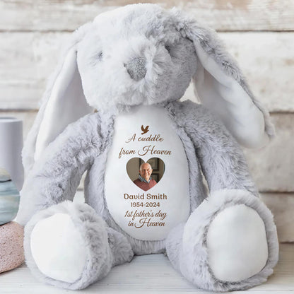 A Cuddle From Heaven, Stuffed Bunny and Dove - Personalized Stuffed Bunny - HME223_BUN