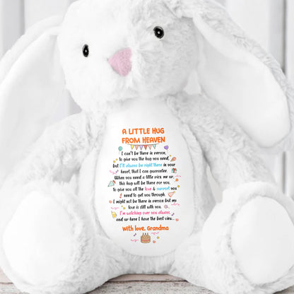 A Little Hug From Heaven Plush Bunny - Personalized Stuffed Bunny - HME247_BUN