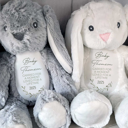 Carried For A Moment, Loved For A Lifetime, Branches and Leaves - Personalized Stuffed Bunny - HME254_BUN