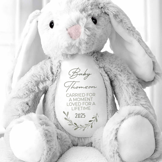 Carried For A Moment, Loved For A Lifetime, Branches and Leaves - Personalized Stuffed Bunny - HME254_BUN