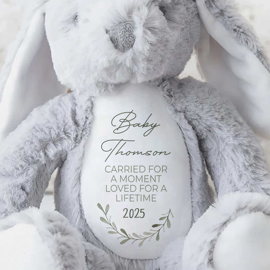Carried For A Moment, Loved For A Lifetime, Branches and Leaves - Personalized Stuffed Bunny - HME254_BUN