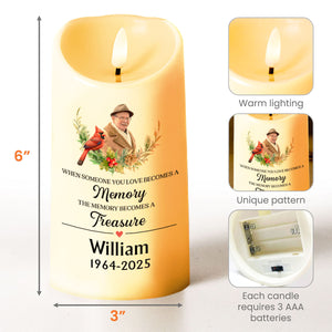When Someone You Love Becomes A Memory - Personalized Custom LED Candle - HME255_LECA