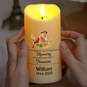 When Someone You Love Becomes A Memory - Personalized Custom LED Candle - HME255_LECA