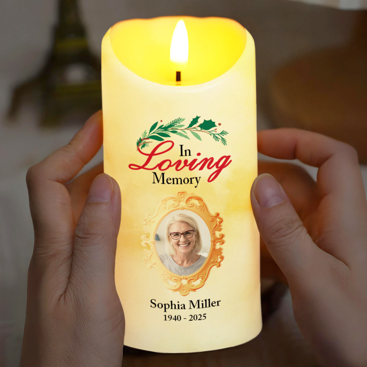 In Loving Memory, Memories Guide and Comfort - Personalized Custom LED Candle - HME269_LECA