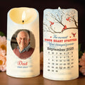 The Moment Your Heart Stopped, Mine Changed Forever, Cardinals On Tree - Personalized Custom LED Candle - HME341_LECA