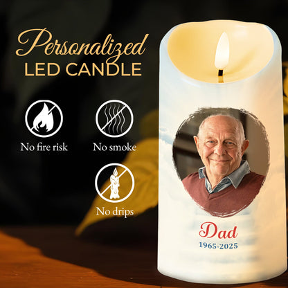 The Moment Your Heart Stopped, Mine Changed Forever, Cardinals On Tree - Personalized Custom LED Candle - HME341_LECA