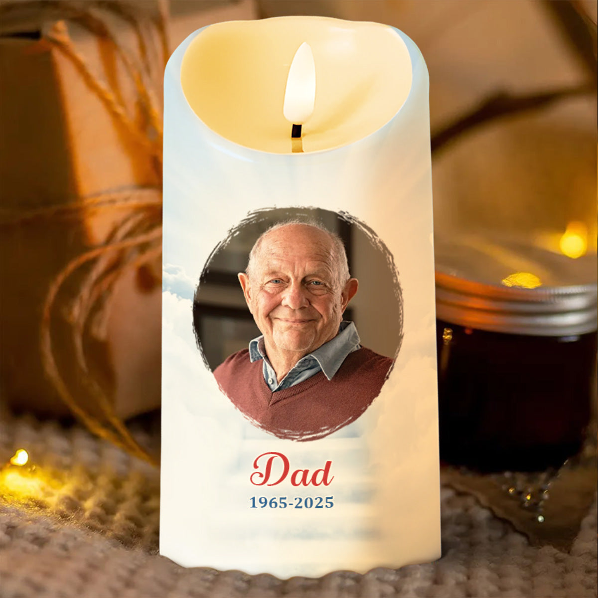 The Moment Your Heart Stopped, Mine Changed Forever, Cardinals On Tree - Personalized Custom LED Candle - HME341_LECA