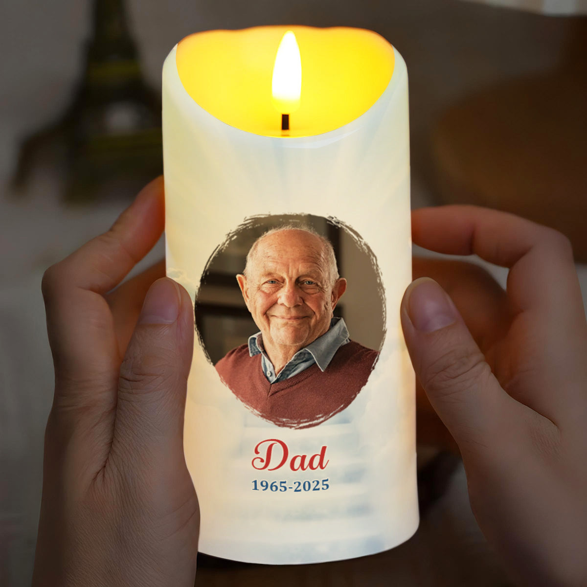 The Moment Your Heart Stopped, Mine Changed Forever, Cardinals On Tree - Personalized Custom LED Candle - HME341_LECA