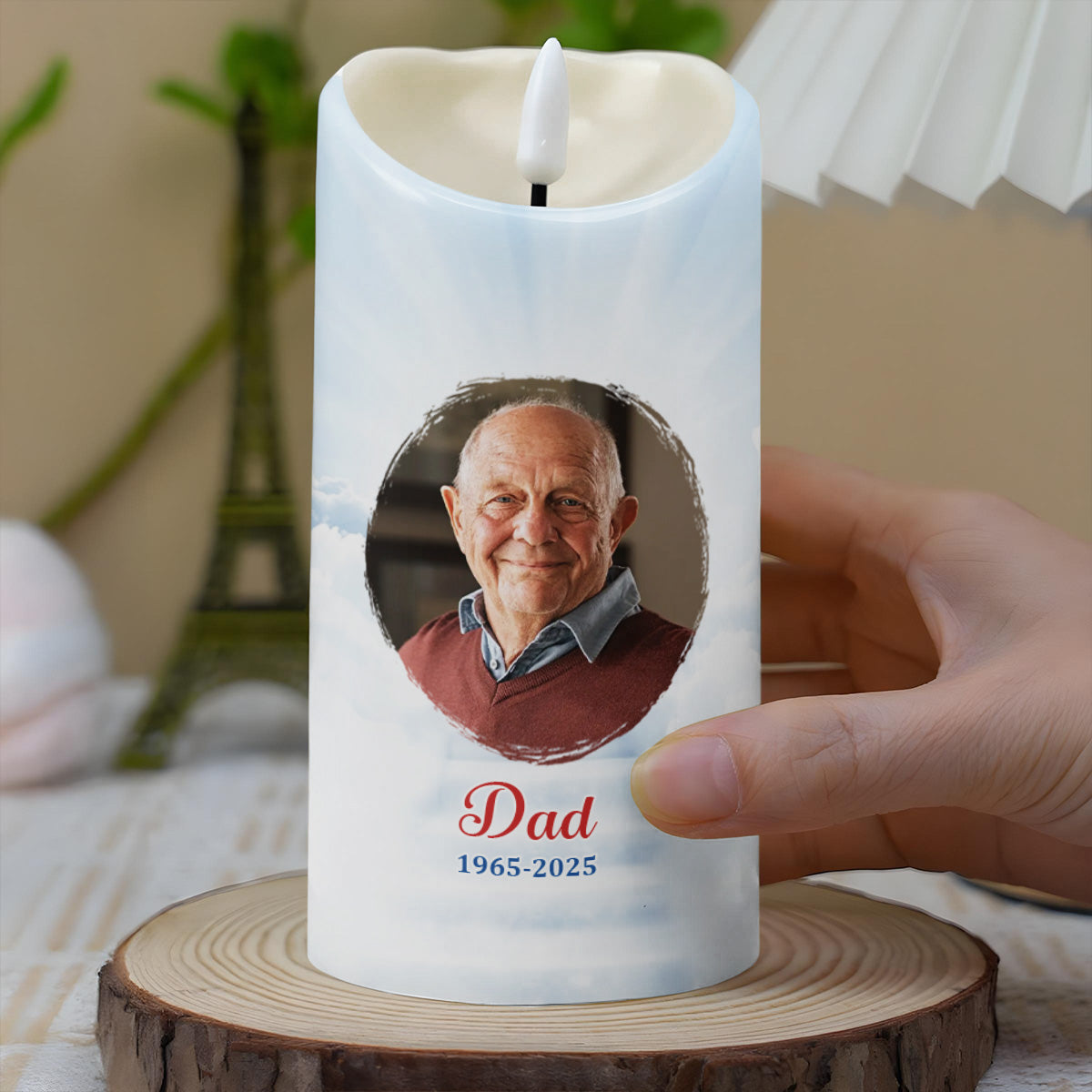 The Moment Your Heart Stopped, Mine Changed Forever, Cardinals On Tree - Personalized Custom LED Candle - HME341_LECA
