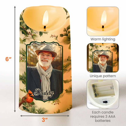 The Moment Your Heart Stopped, Bird And Leaves Design - Personalized Custom LED Candle - HME342_LECA