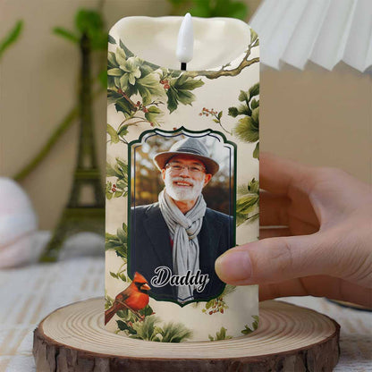 The Moment Your Heart Stopped, Bird And Leaves Design - Personalized Custom LED Candle - HME342_LECA