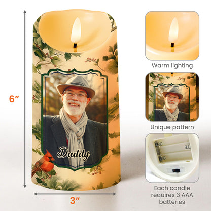 Christmas In Heaven, Save Them A Seat, Remember Loved Ones - Personalized Custom LED Candle - HME343_LECA