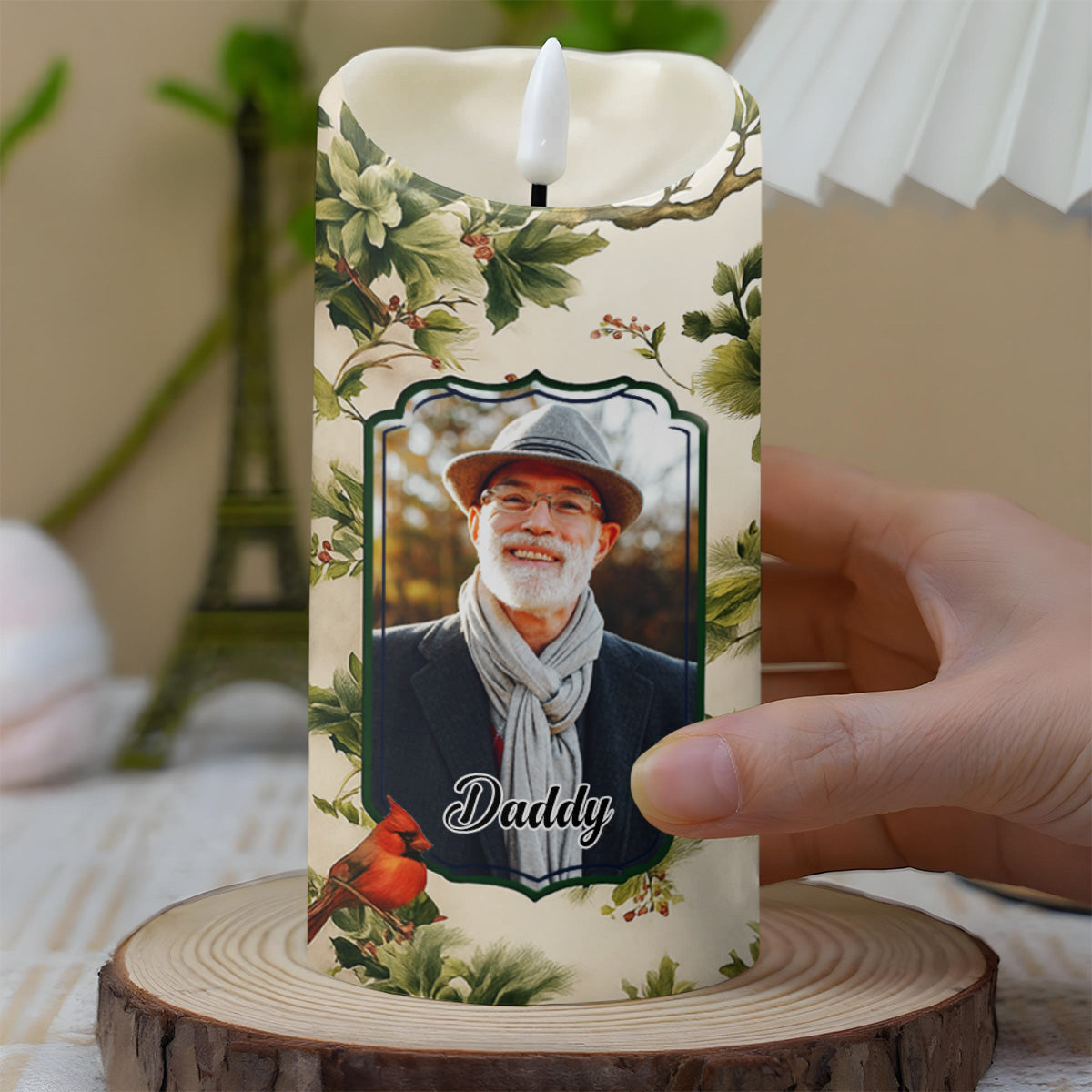 Christmas In Heaven, Save Them A Seat, Remember Loved Ones - Personalized Custom LED Candle - HME343_LECA