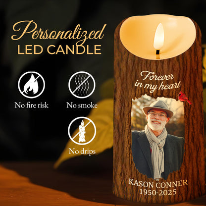 Light This Candle, See It Glow, Remember Loved Ones - Personalized Custom LED Candle - HME345_LECA