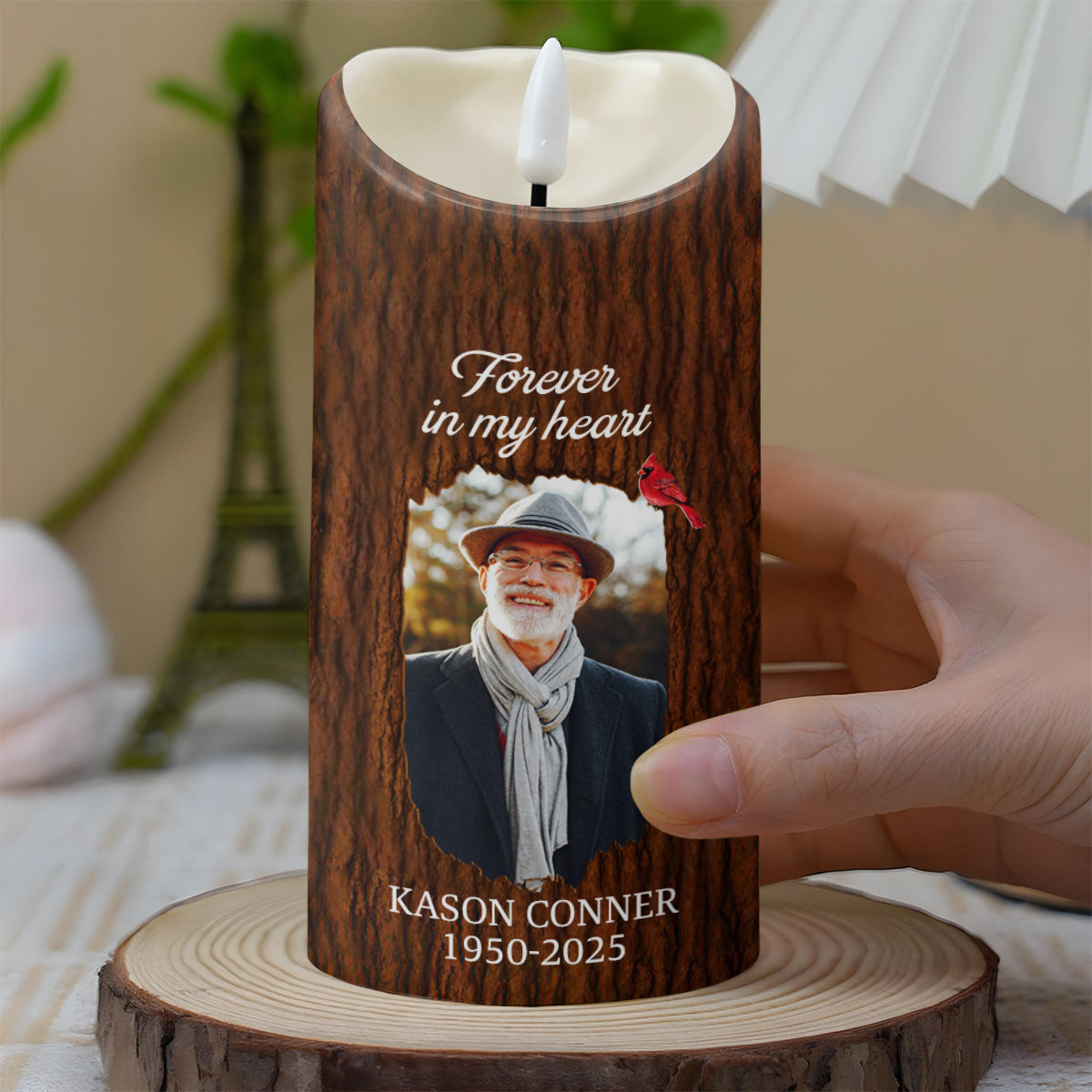 Light This Candle, See It Glow, Remember Loved Ones - Personalized Custom LED Candle - HME345_LECA