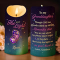 Keep The Light On, Butterfly And Stars Design - Personalized Custom LED Candle - HME346_LECA