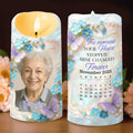 The Moment Your Heart Stopped Mine Changed Forever Memorial Candle - Personalized Custom LED Candle - HME347_LECA