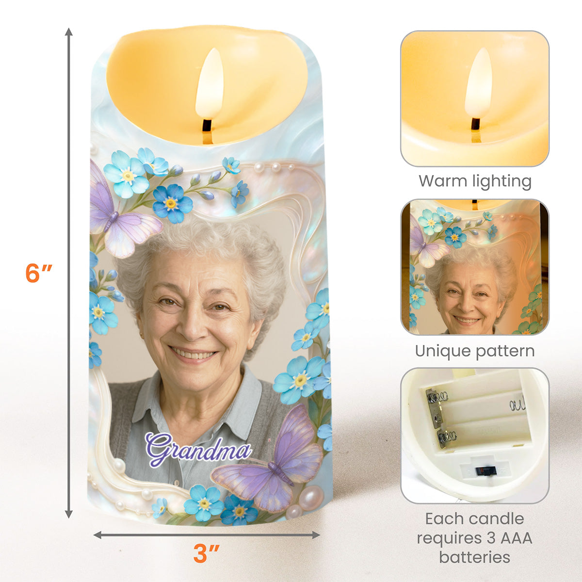 The Moment Your Heart Stopped Mine Changed Forever Memorial Candle - Personalized Custom LED Candle - HME347_LECA
