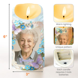 The Moment Your Heart Stopped Mine Changed Forever Memorial Candle - Personalized Custom LED Candle - HME347_LECA
