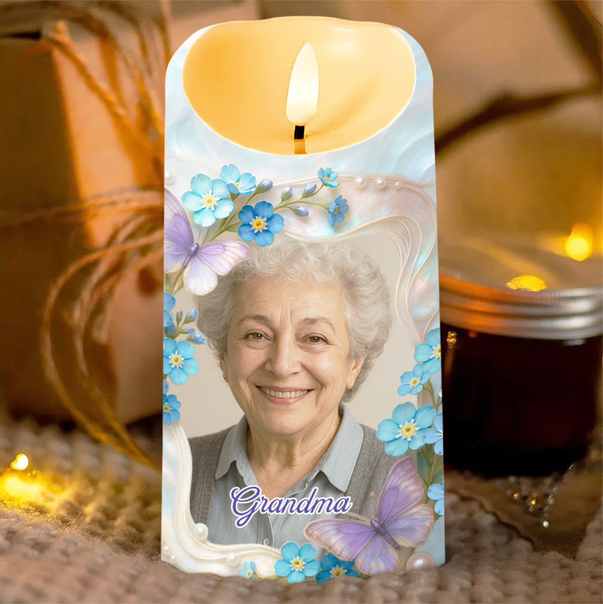 The Moment Your Heart Stopped Mine Changed Forever Memorial Candle - Personalized Custom LED Candle - HME347_LECA