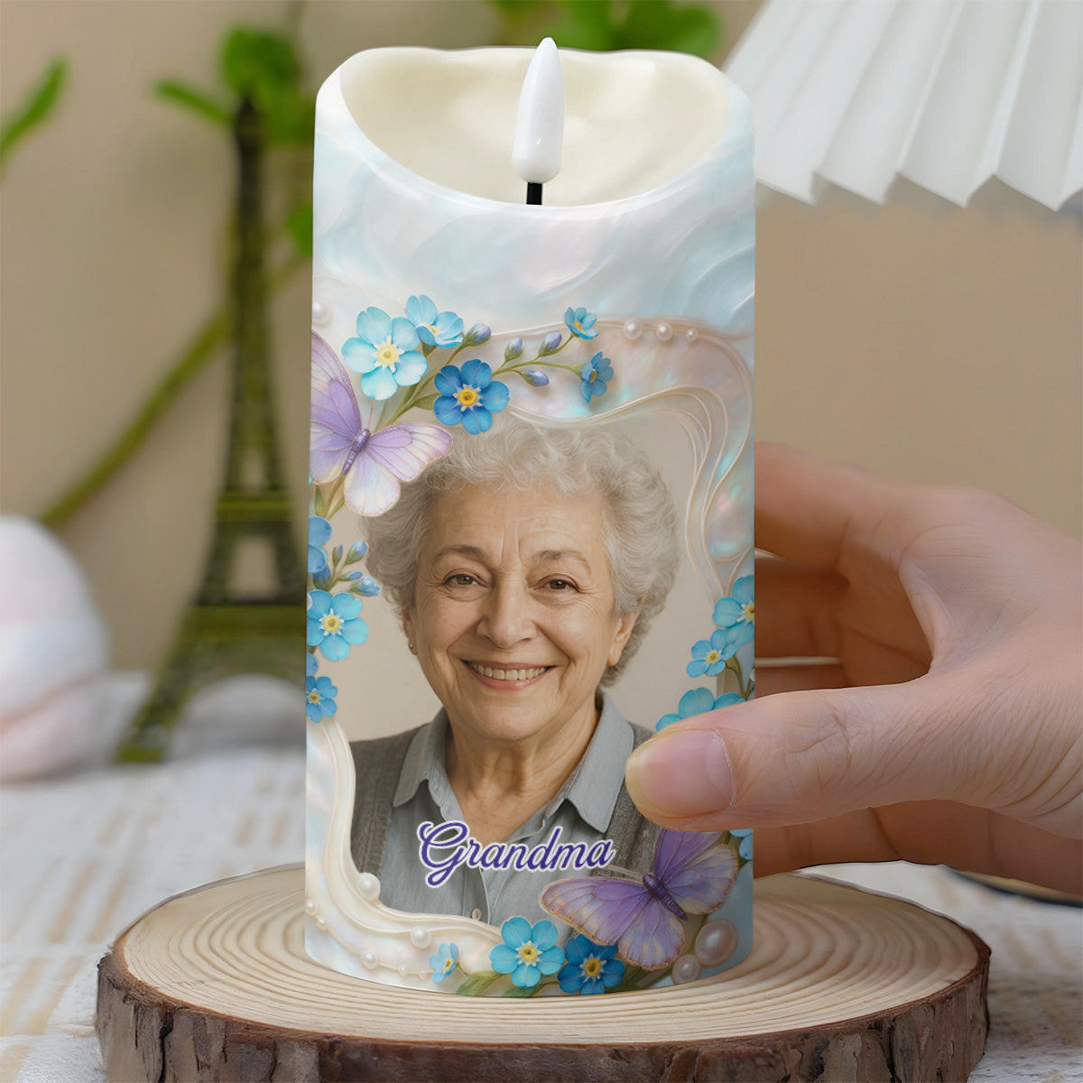 The Moment Your Heart Stopped Mine Changed Forever Memorial Candle - Personalized Custom LED Candle - HME347_LECA
