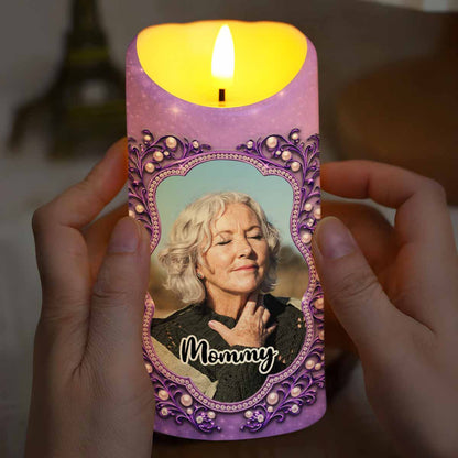 The Moment Your Heart Stopped, Mine Changed Forever Butterfly Pearls Calendar - Personalized Custom LED Candle - HME537_LECA