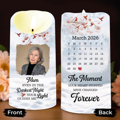 Even In The Darkest Night Light Guides Me Cardinal Photo Calendar - Personalized Custom LED Candle - HME567_LECA