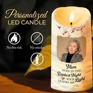 Even In The Darkest Night Light Guides Me Cardinal Photo Calendar - Personalized Custom LED Candle - HME567_LECA