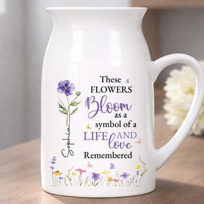 These Flowers Bloom As A Symbol Of A Life Remembered Birth Month Flowers - Personalized Ceramic Flower Vase