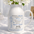 Your Life Was A Blessing Memorial Birth Month Flower Mom - Personalized Ceramic Flower Vase