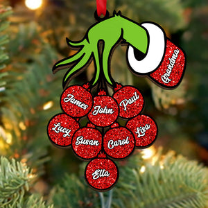 Hand Ornament personalized acrylic ornament Christmas family gift