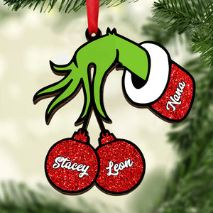 Hand Ornament personalized acrylic ornament Christmas family gift