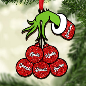 Hand Ornament personalized acrylic ornament Christmas family gift