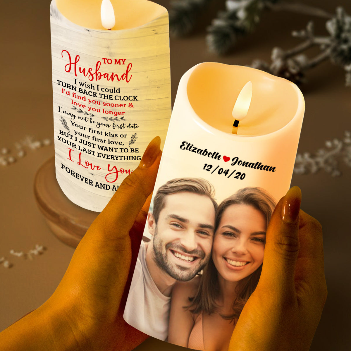 Find You Sooner Love You Longer Always And Forever - Personalized Custom LED Candle - HSB003_LECA