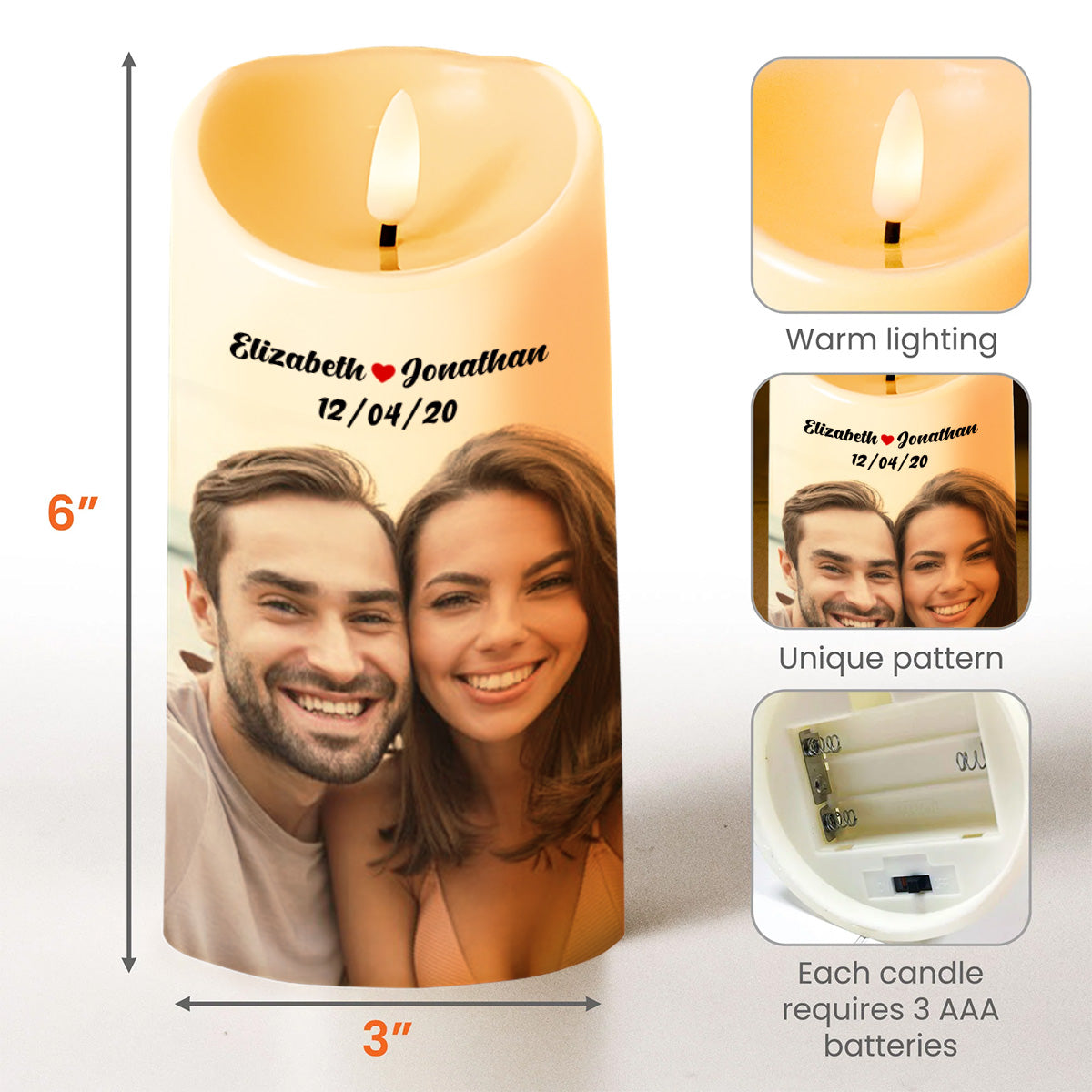 Find You Sooner Love You Longer Always And Forever - Personalized Custom LED Candle - HSB003_LECA