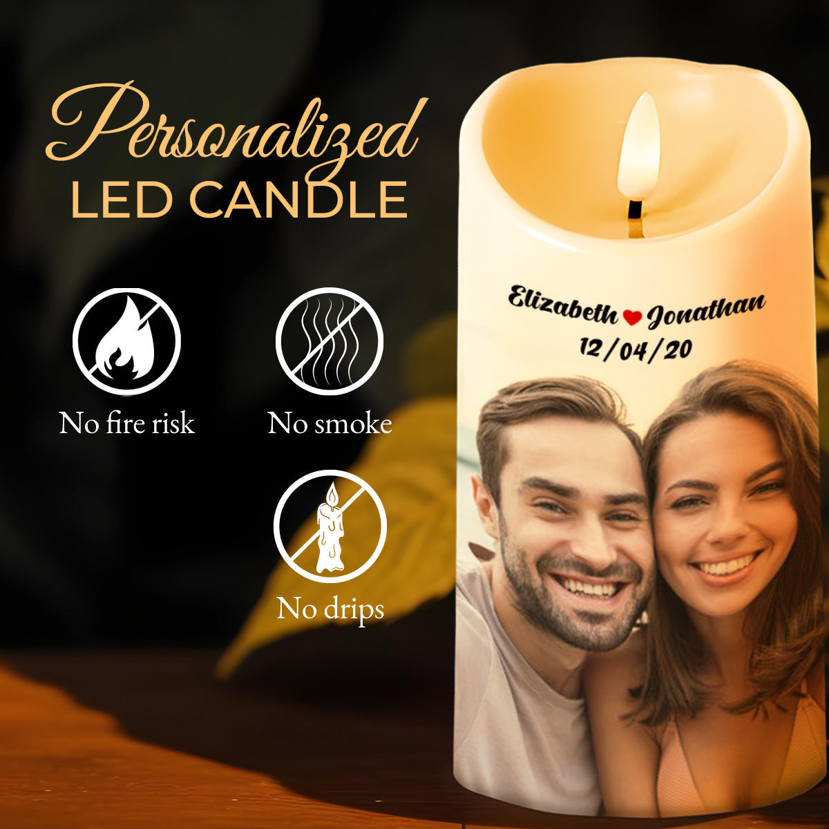 Find You Sooner Love You Longer Always And Forever - Personalized Custom LED Candle - HSB003_LECA