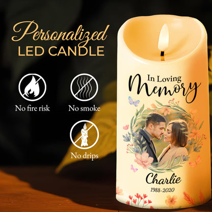 Heaven Is Beautiful They Have My Husband Memorial Candle - Personalized Custom LED Candle - HSB004_LECA