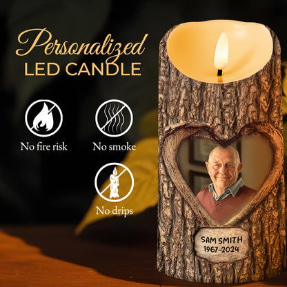 Til Death Do Us Part, Forever Love Heart Candle Design - Personalized Custom LED Candle - HSB008_LECA