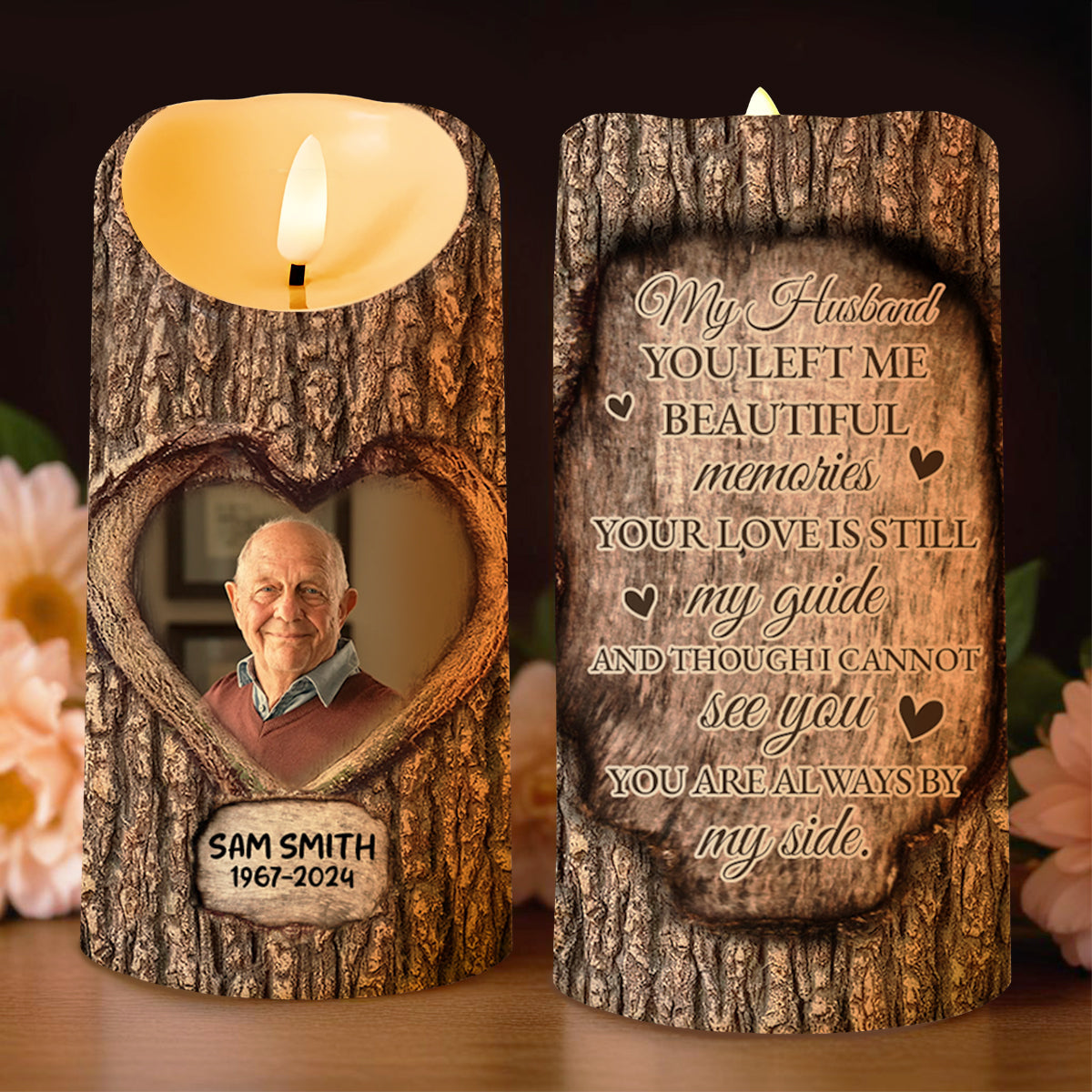 Your Love Is Still My Guide, Always By My Side Memorial Candle - Personalized Custom LED Candle - HSB009_LECA